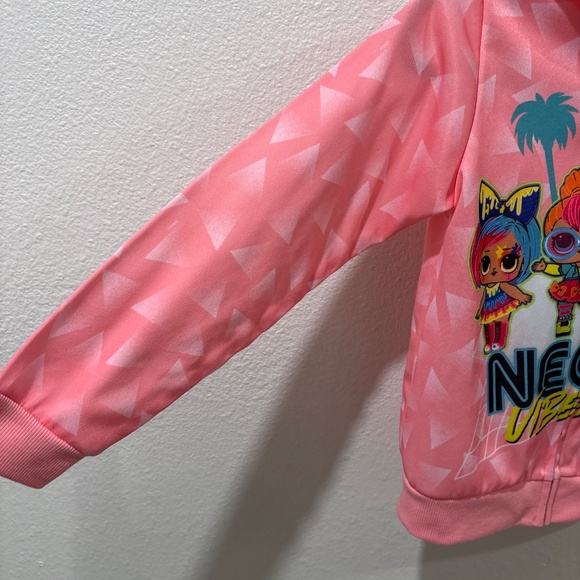 LOL surprise neon vibes girls zip up sweater size 7 - Picture 7 of 8